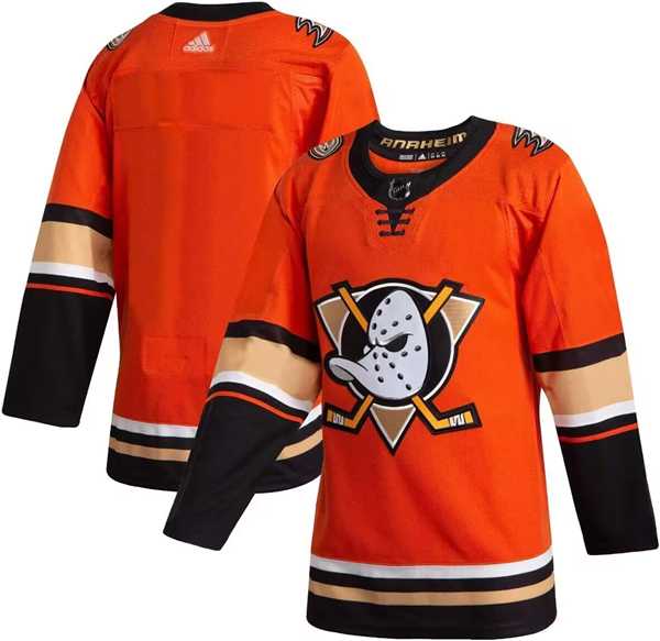 Mens Anaheim Ducks Blank Orange Stitched Jersey